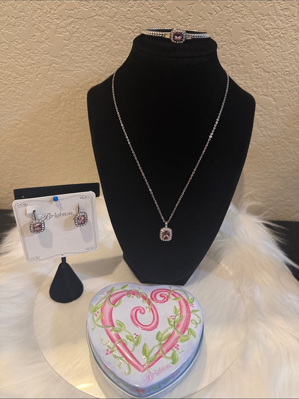 💕🆕 Brighton Reina Pink Swarovski & Clear Crystals Set